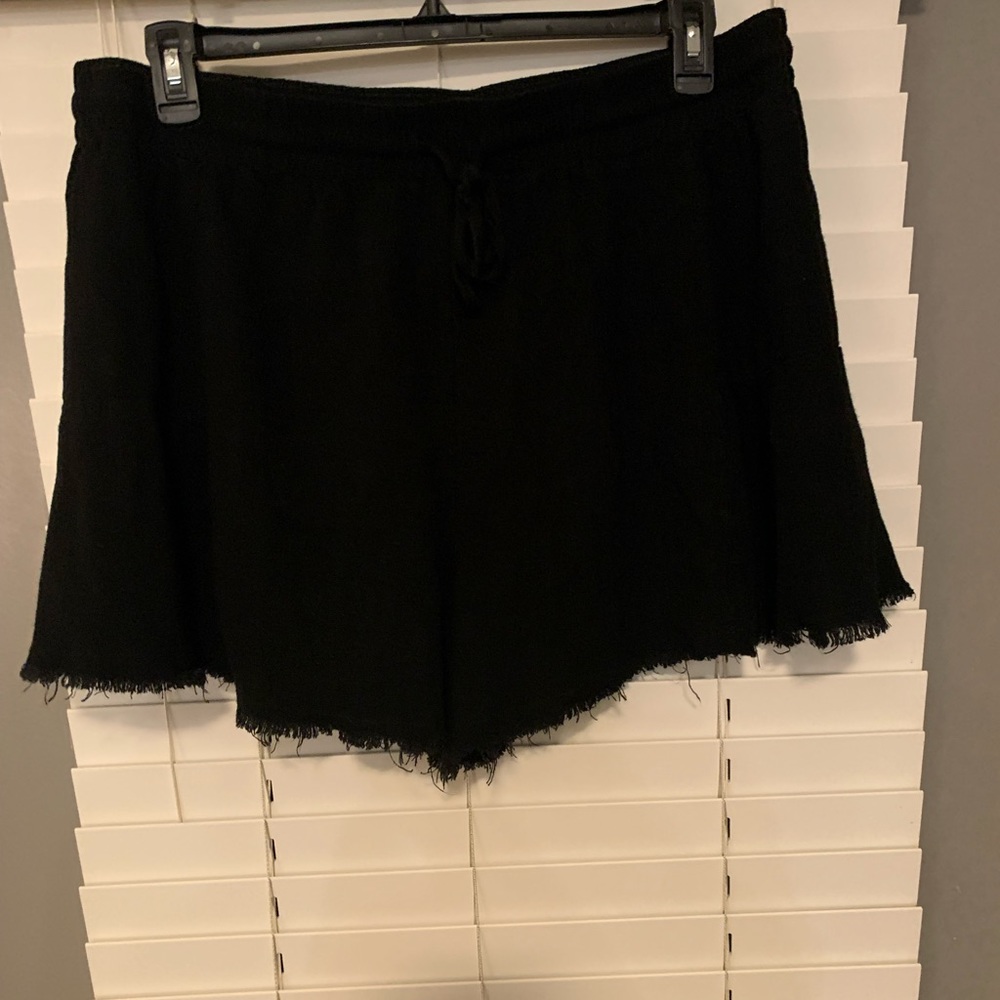 Black Linen Like Shorts!!